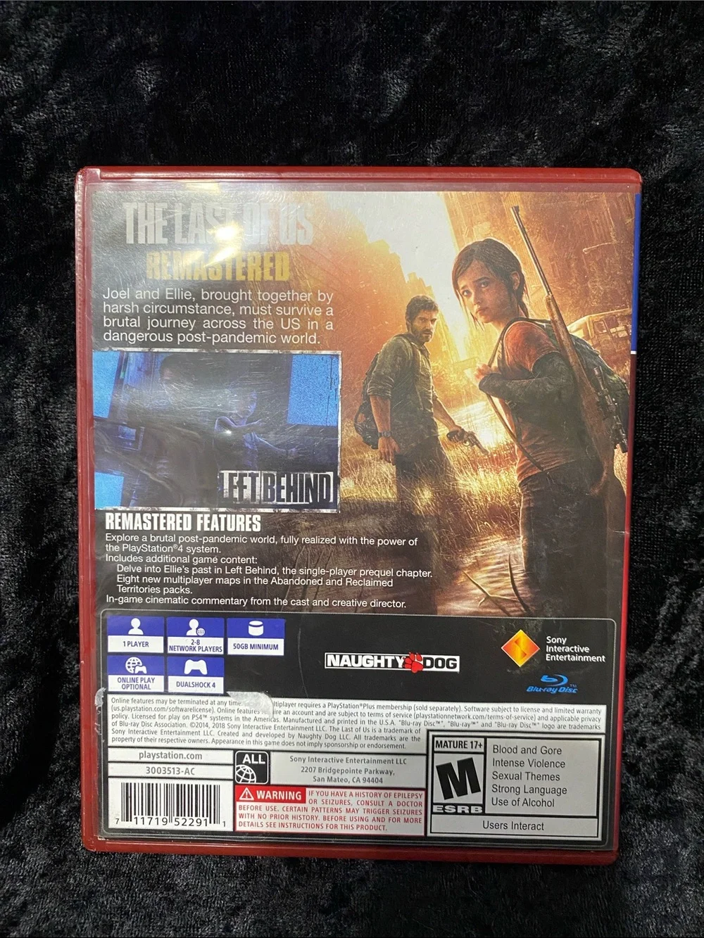 Sony The Last of Us Remastered (PS4) - Red Case